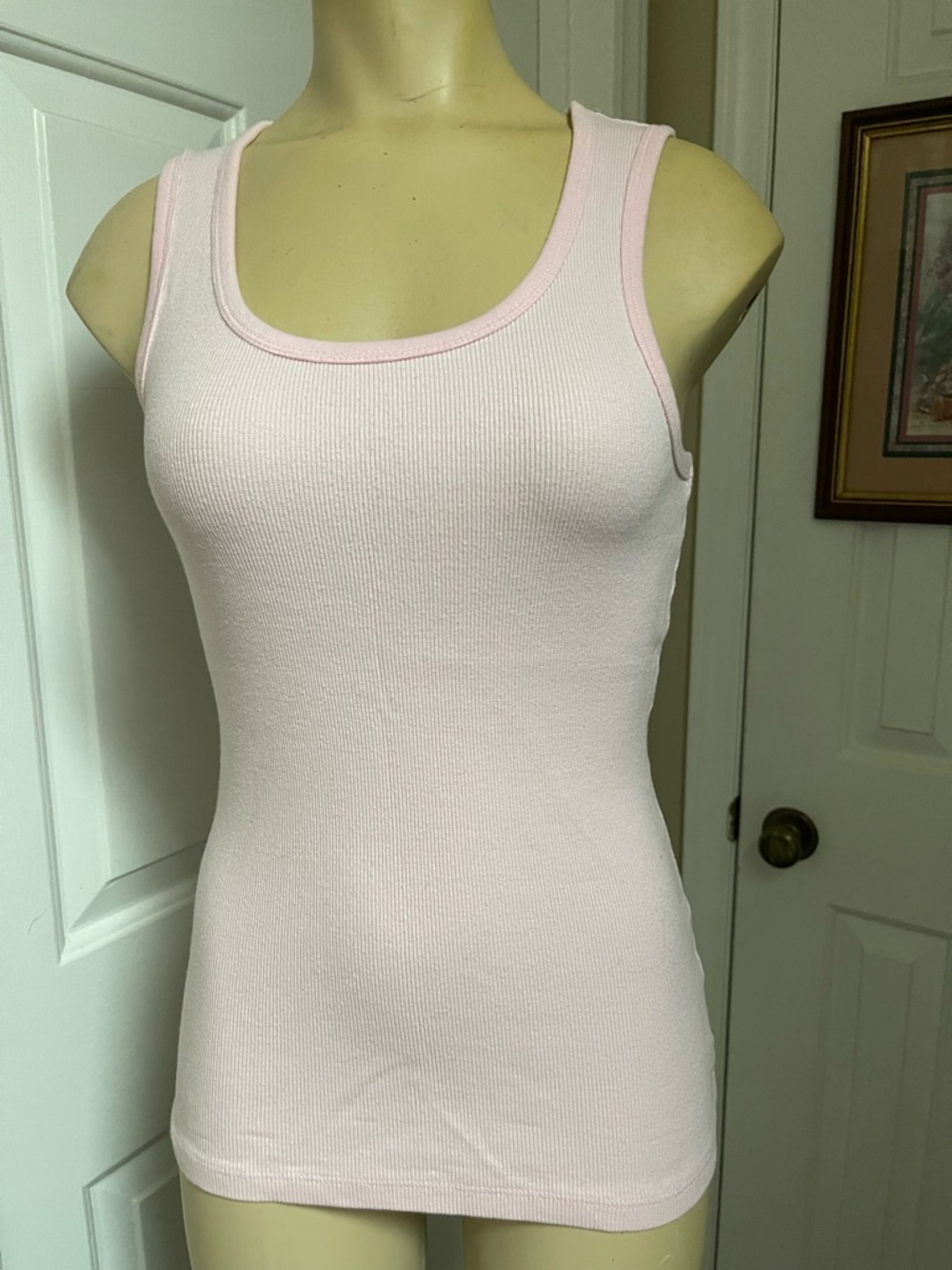 No Boundaries Light Pink Ribbed Tank Top